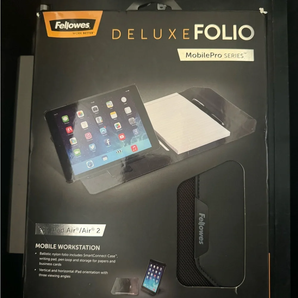 Deluxe Folio MobilePro Series for iPad Air/Air 2 - Black